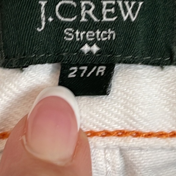 NWOT J. CREW MATCHSTICK SKINNY STRETCH JEANS WHITE SIZE 27/R - Picture 6 of 10